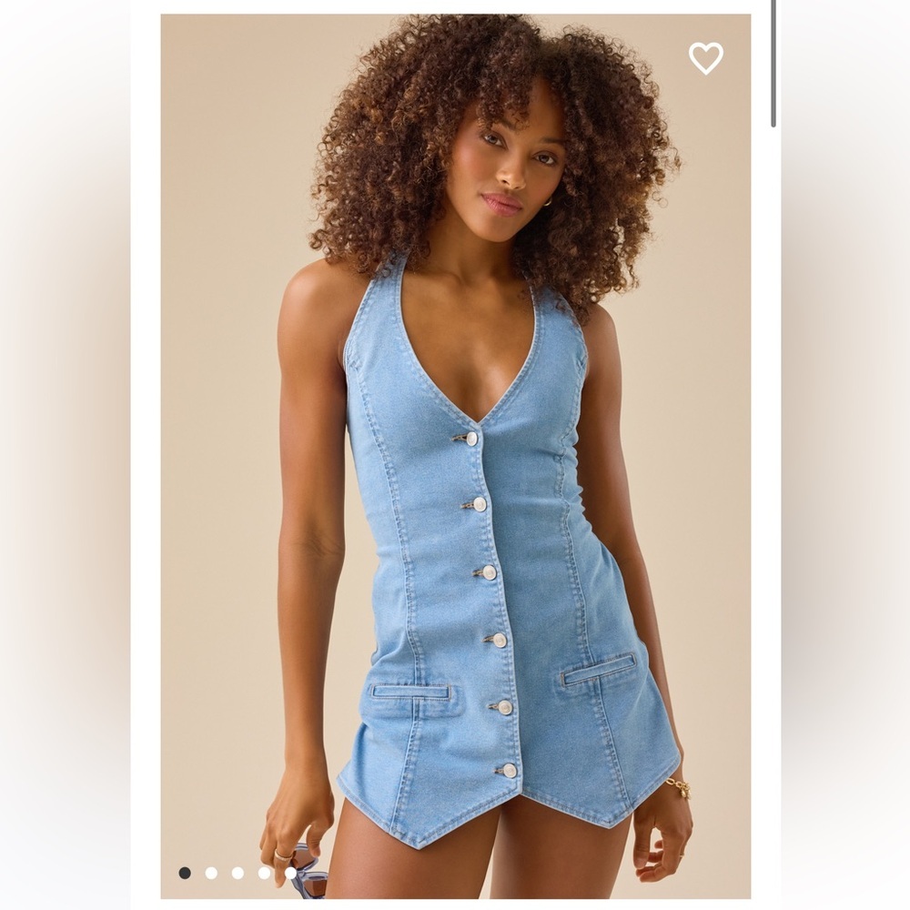 New with tags Altar’d state sam denim romper